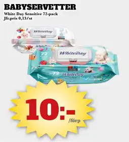 Bonum Matmarknad WHITE DAY Babyservetter erbjuda