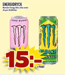 Bonum Matmarknad MONSTER ENERGY Energidryck erbjuda
