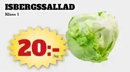 Bonum Matmarknad Isbergssallad erbjuda