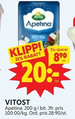 Ica Hajen Lagpris APETINA Vitost erbjuda