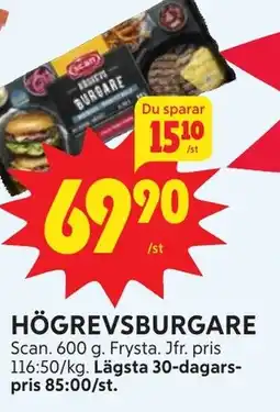 Ica Hajen Lagpris SCAN Högrevsburgare erbjuda