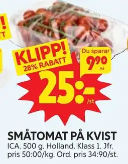 Ica Hajen Lagpris Småtomat på kvist erbjuda