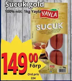 Supergrossen Sucuk gold erbjuda