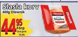 Supergrossen Slasla korv erbjuda