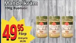 Supergrossen Mandelkräm erbjuda