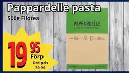 Supergrossen Pappardelle pasta erbjuda