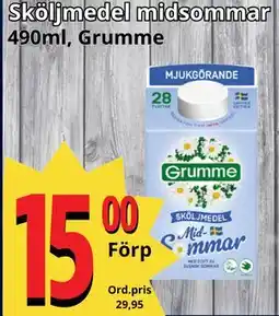 Supergrossen Sköljmedel midsommar erbjuda
