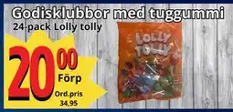 Supergrossen Godisklubbor med tuggummi erbjuda