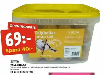 Jem&Fix Rölunda Talgbollar 50-pack erbjuda