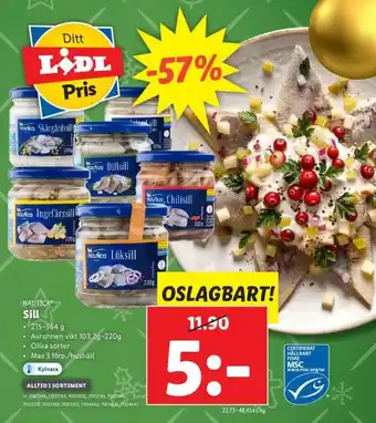 Lidl Nautica Sill 215-364g erbjuda