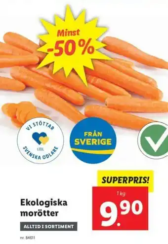 Lidl Ekologiska morötter 1kg erbjuda