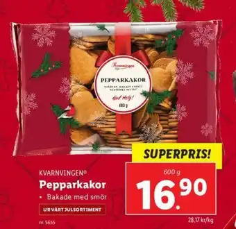 Lidl Kvarnvingen Pepparkakor 600g erbjuda