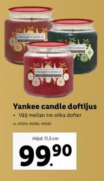 Lidl Yankee candle doftljus erbjuda