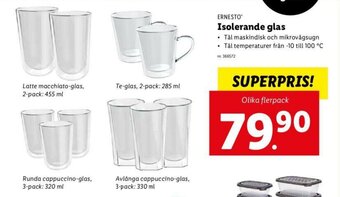 Lidl Ernesto Isolerande glas erbjuda
