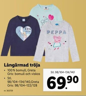 Lidl Långärmad tröja erbjuda