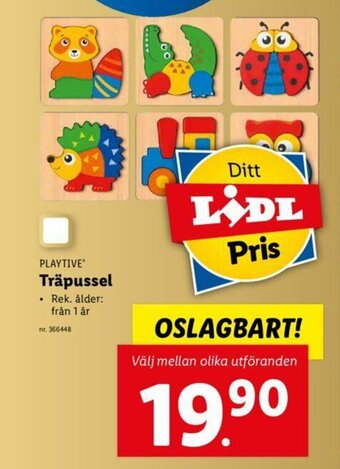 Lidl Playtive Träpussel erbjuda