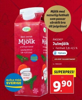 Lidl Ängens Julmjölk 1L erbjuda