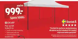 Jula Pop up-tält erbjuda