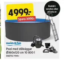 Jula Pool med stålväggar erbjuda