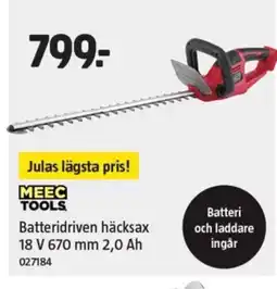 Jula MEEC TOOLS Batteridriven häcksax erbjuda