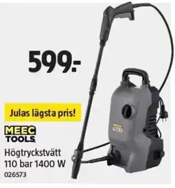 Jula MEEC TOOLS Högtryckstvätt 110 bar 1400 W erbjuda