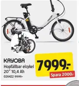 Jula KAYOBA Hopfällbar elcykel 20" 10,4 Ah erbjuda