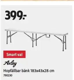 Jula Axley Hopfällbar bänk erbjuda