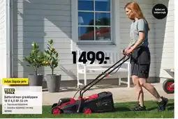 Jula MEEC TOOLS Batteridriven gräsklippare erbjuda