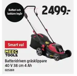 Jula MEEC TOOLS Batteridriven gräsklippare erbjuda