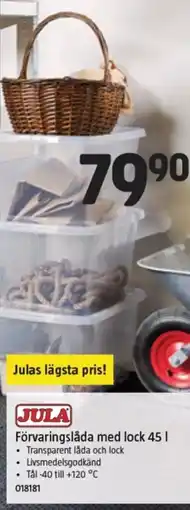 Jula Förvaringslåda med lock erbjuda