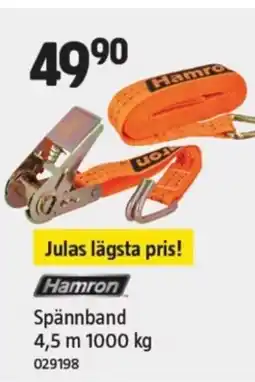 Jula Hamron Spännband 4.5 m erbjuda