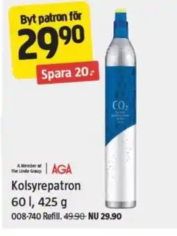 Jula Kolsyrepatron erbjuda