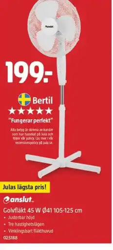 Jula Golvfläkt 45 W Ø41 erbjuda