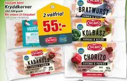 Extra Mjällby Stormarknad Svenskt kött! Kryddkorvar erbjuda