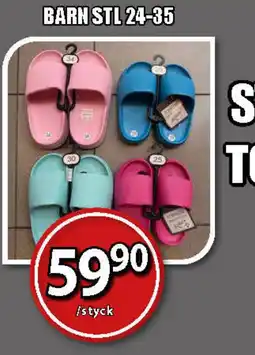 Extra Mjällby Stormarknad Strand tofflor Barn erbjuda