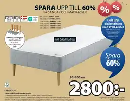 JYSK DREAMZONE FJELNA PB20 resårbotten grå-25 erbjuda