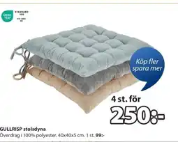 JYSK GULLRISP stolsdyna erbjuda