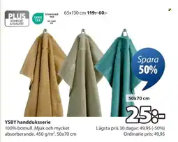 JYSK YSBY handduksserie erbjuda
