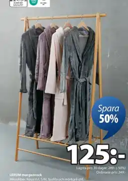JYSK LERUM morgonrock erbjuda