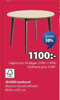 JYSK JEGIND matbord erbjuda