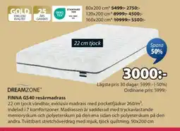 JYSK DREAMZONE FINNA GS40 resårmadrass erbjuda