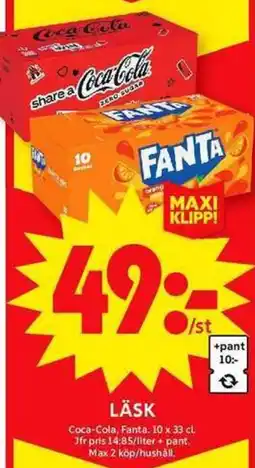 ICA Maxi Coca-Cola, Fanta Läsk erbjuda