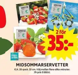 ICA Maxi ICA Midsommarservetter erbjuda