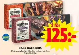 ICA Maxi ICA Baby back ribs erbjuda