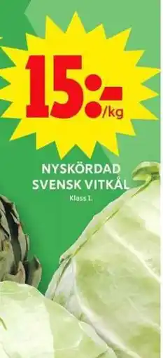 ICA Maxi Nyskördad svensk vitkål erbjuda