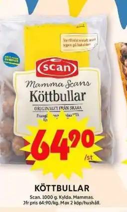 ICA Maxi Köttbullar erbjuda
