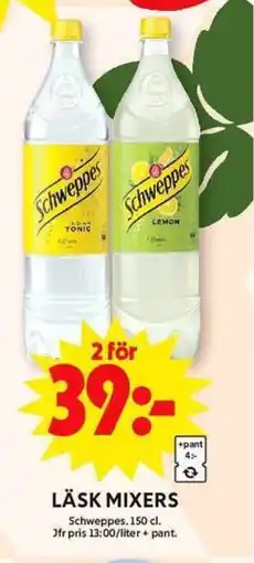 ICA Maxi Schweppes Läsk mixers erbjuda
