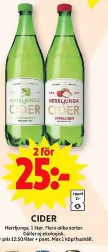 ICA Maxi HERRLJUNGA Cider erbjuda