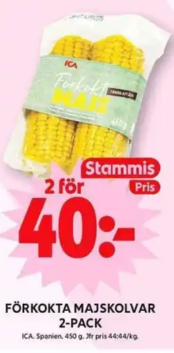 ICA Maxi ICA Förkokta majskolvar 2-pack erbjuda