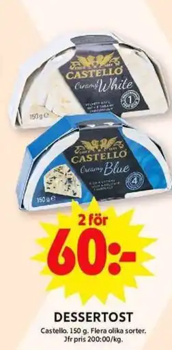 ICA Maxi CASTELLO Dessertost erbjuda